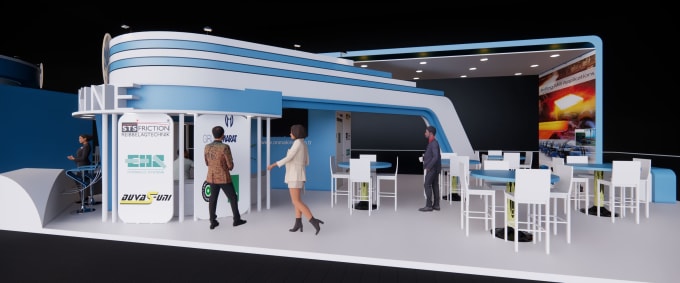 Gig Preview - Design a 3d trade show booth, stall, kiosk, or expo stand