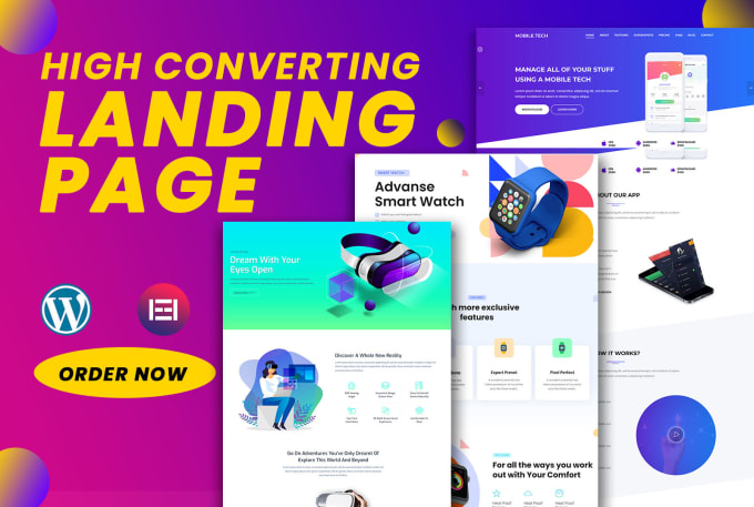 Gig Preview - Design landing pages or websites with wix, shopify, wordpress, webflow website