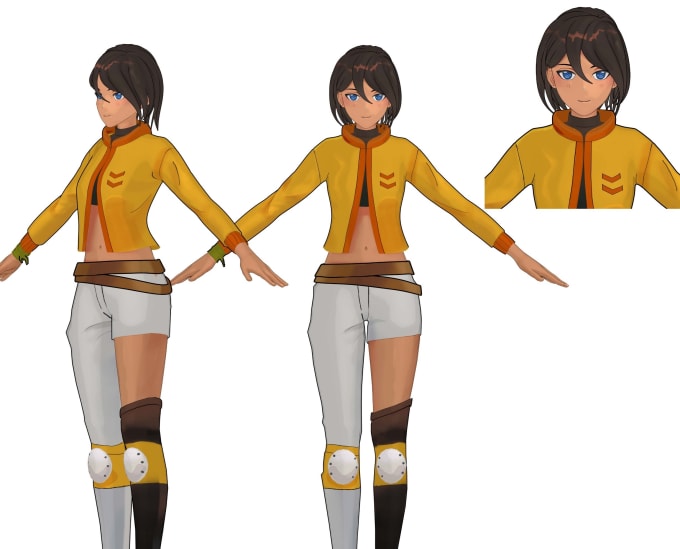 Gig Preview - Model 3d anime character from your 2d concept