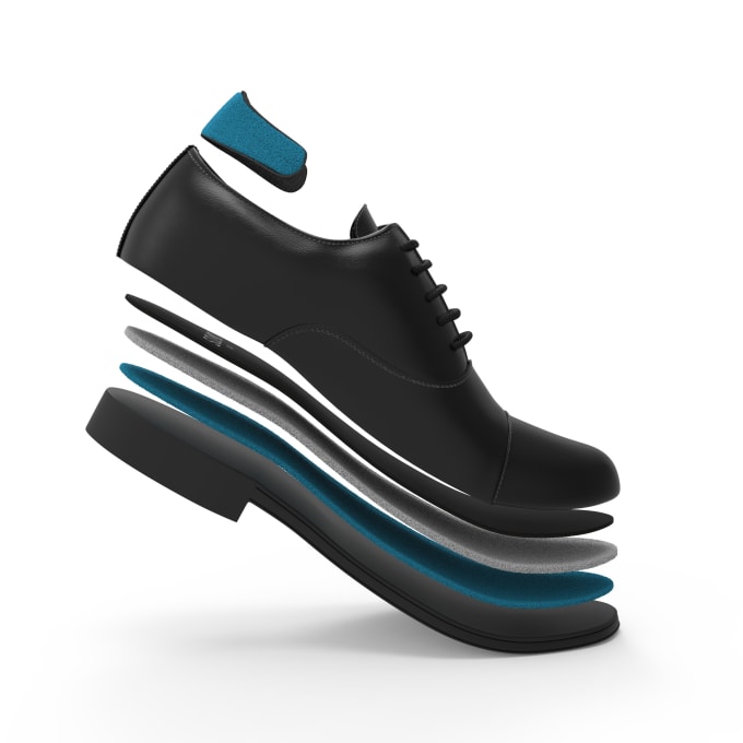 Gig Preview - Create a 3d model and photorealistic rendering of your shoes