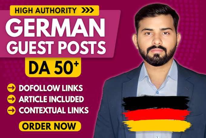 Gig Preview - Write and publish guest post on german website SEO backlinks