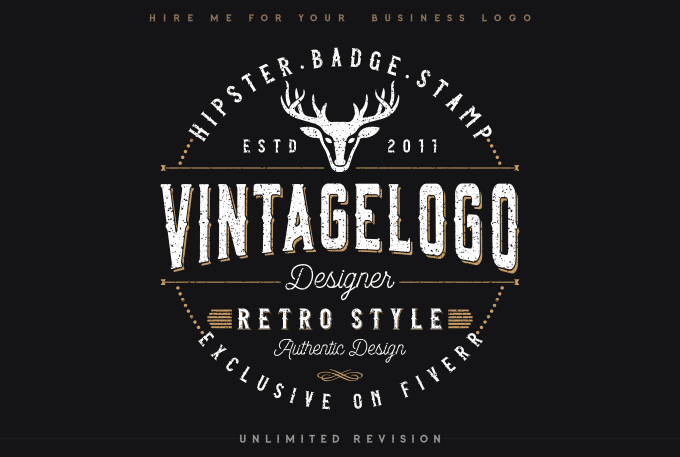 Gig Preview - Design a retro vintage badge logo