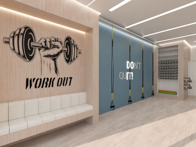 Gig Preview - Design gym interior , fitness club, yoga center, spa