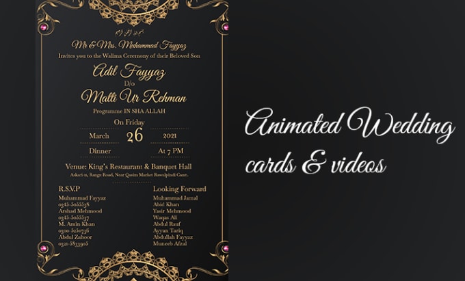 Gig Preview - Do animated wedding invitation card and videos