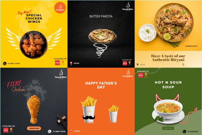 Gig Preview - Design creative food posters and restaurant brochure