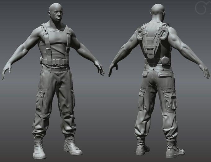 Gig Preview - Design a 3d model of your character