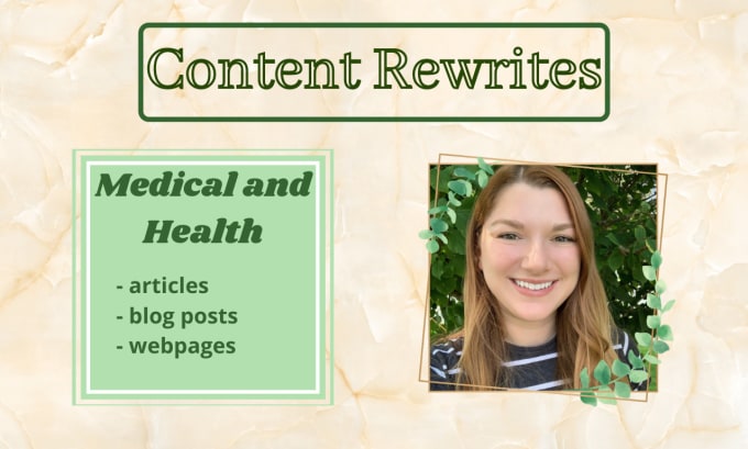 Gig Preview - Rewrite and improve medical and health articles or content