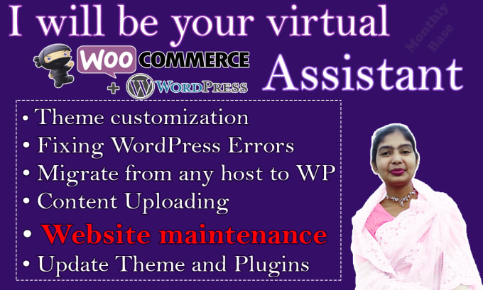 Gig Preview - Be your website or ecommerce virtual assistant monthly