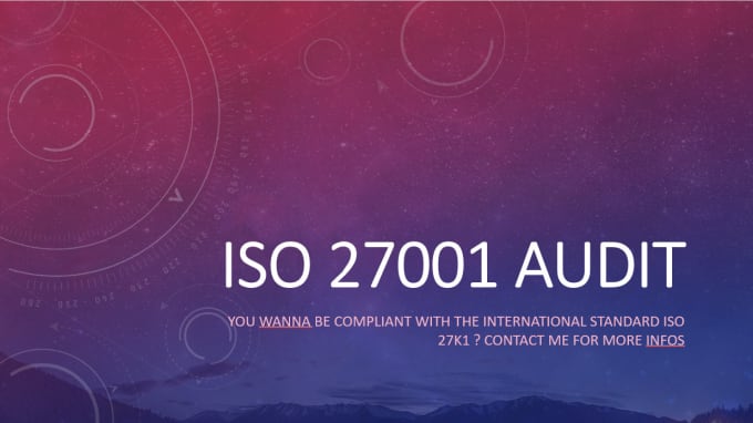 Gig Preview - Do iso 27001 audits