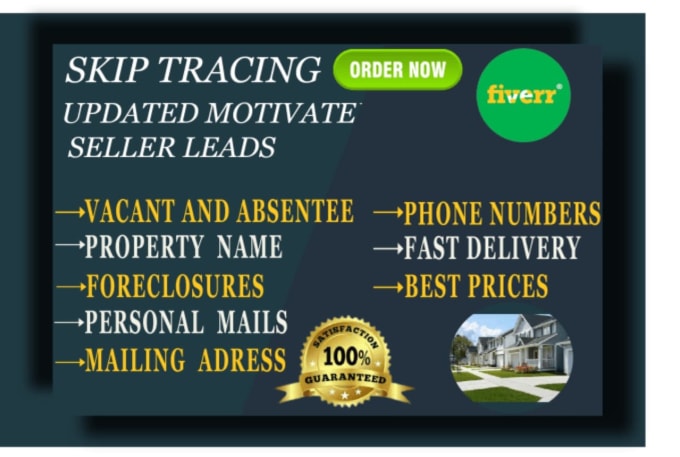 Gig Preview - Provide active and updated real estate cash buyers skiptracing leads