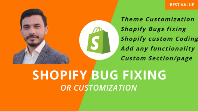 Gig Preview - Do shopify custom coding bug fixing and edit update store