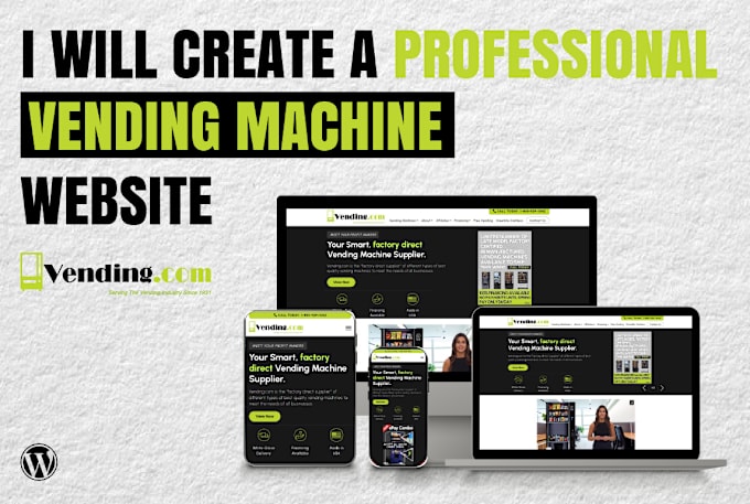 Gig Preview - Design and develop vending machine website and logo design