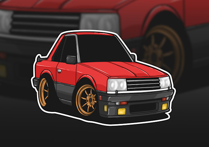 Gig Preview - Draw a chibi vector cartoon of your car