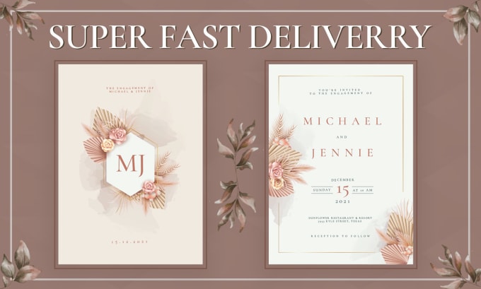 Gig Preview - Design the wedding invitation of your dreams