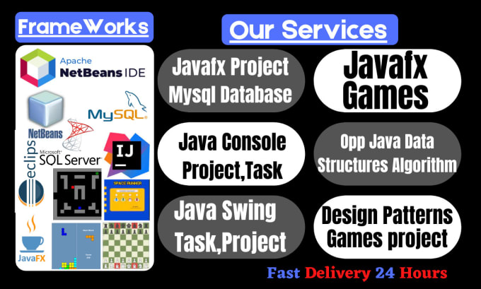 Gig Preview - Do complete javafx, java, sql, games design pattern, projects tasks