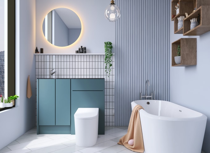 Gig Preview - Design and render a realistic bathroom in 3d