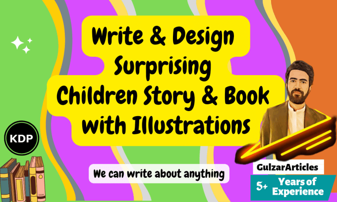 Gig Preview - Write and design surprising children story book illustration