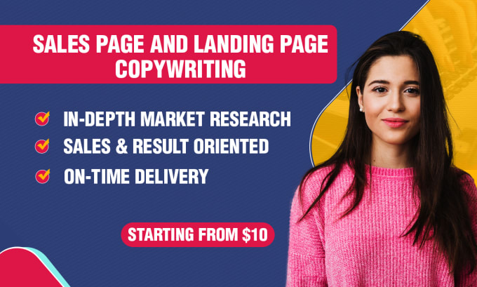 Gig Preview - Write professional sales copy, landing page copy and funnel copy