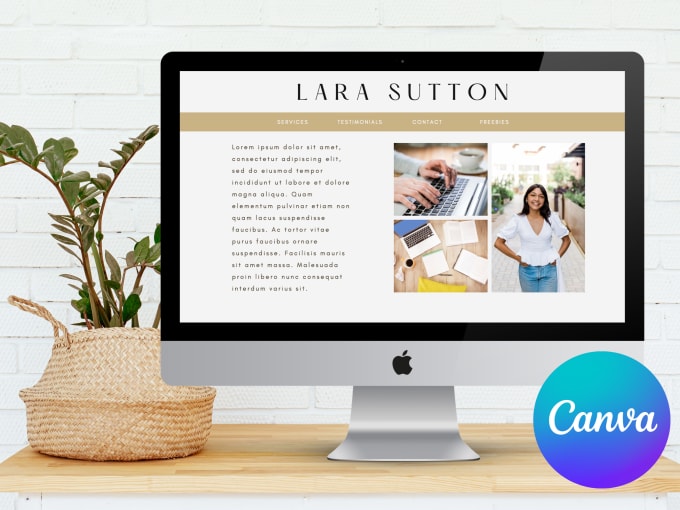 Gig Preview - Create beautiful websites using canva