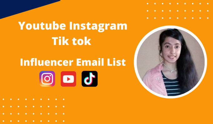 Gig Preview - Collect targeted niche base youtube email list, instagram, tiktok in 24 hours