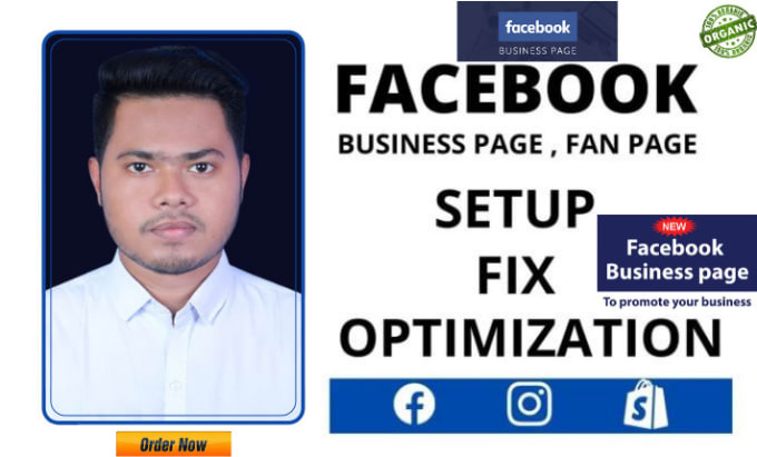 Gig Preview - Create a facebook business page with professional design for you efficiently