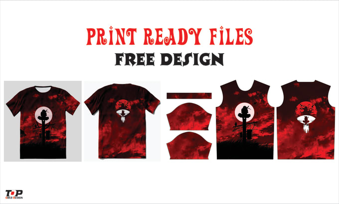 Gig Preview - Give jersey design or t shirt print ready files on sublimation pattern layout