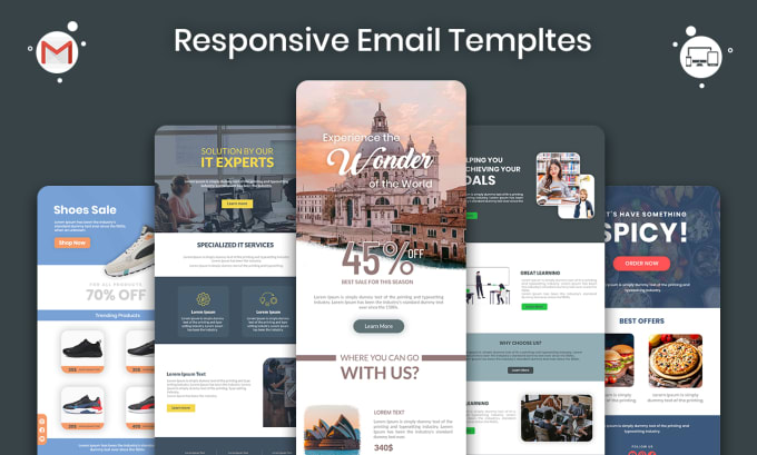 Gig Preview - Do custom and responsive html email template design ,psd to email template