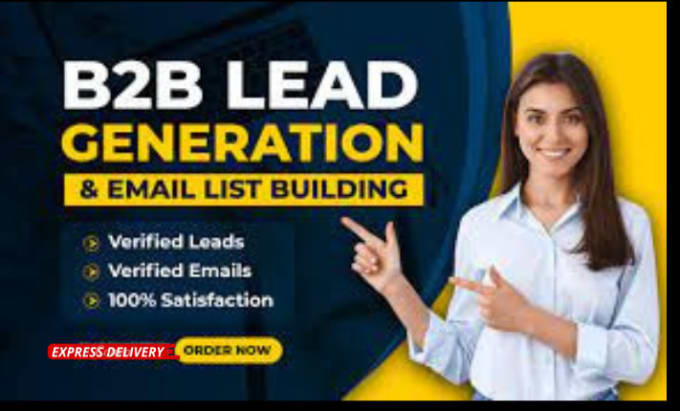 Gig Preview - B2b lead generation and prospect email list all targeted industries