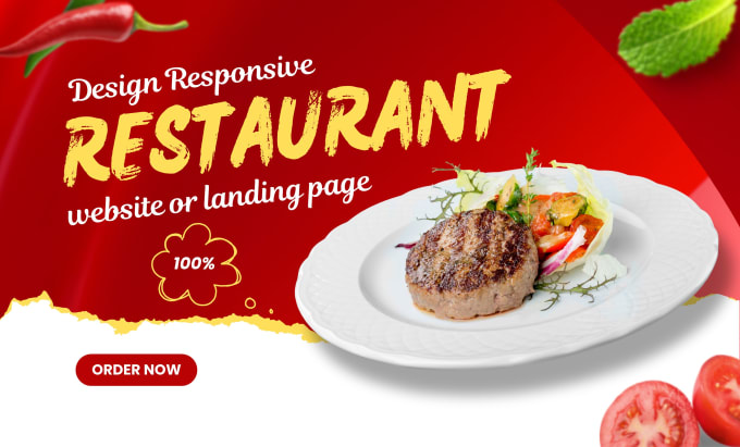 Gig Preview - Build  restaurant, cafe fast food website or landing page