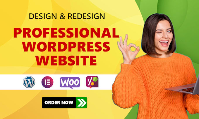 Gig Preview - Build wordpress website design or redesign wordpress website