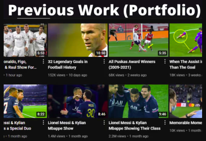 Gig Preview - Create monetizable soccer football highlight video in 24hour