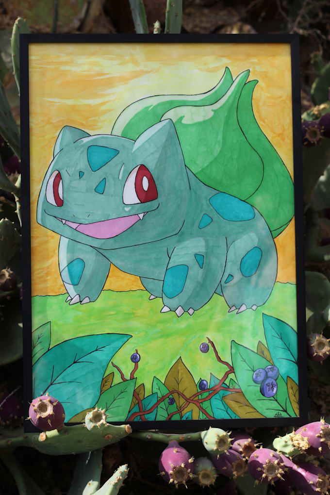 Bestseller - create traditional illustrations of your favorite pokemon in a5 or a3 canvas