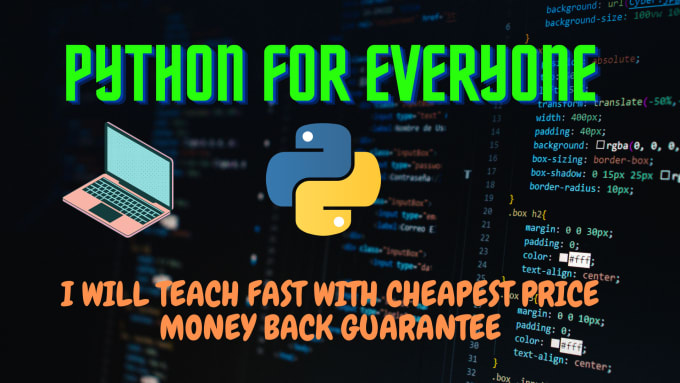 Gig Preview - Teach python from beginner to advanced level