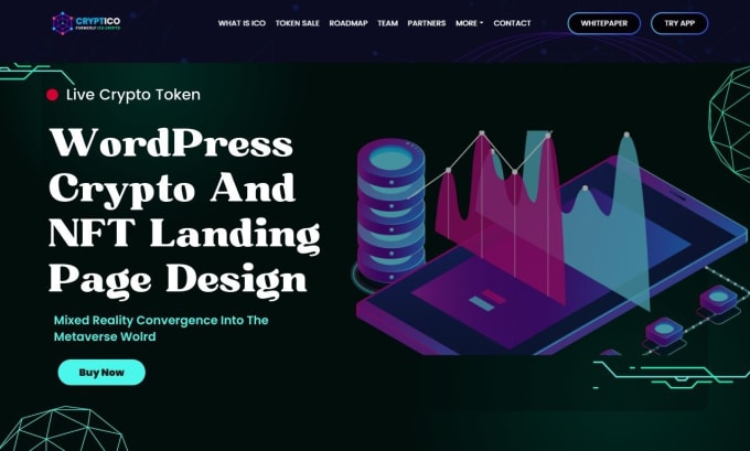 Gig Preview - Do wordpress cryptocurrency, crypto token, ico website, nft landing page design