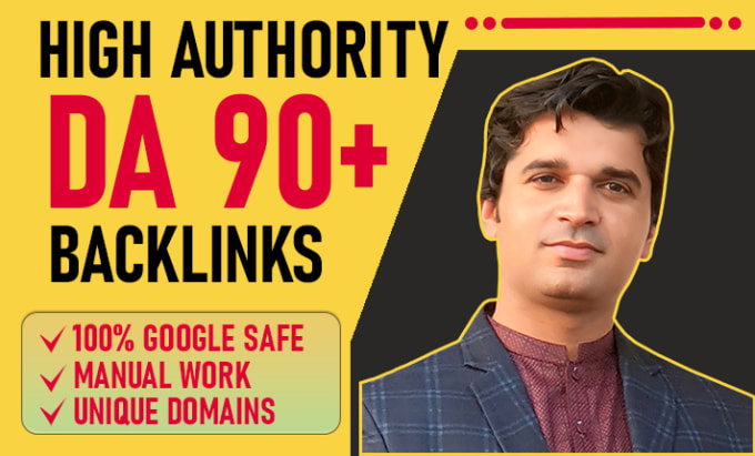 Gig Preview - Provide da 90 plus with high authority manual SEO dofollow backlinks