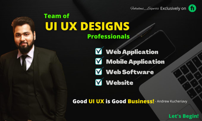 Gig Preview - Our agency will design uiux for web mobile app software UI UX