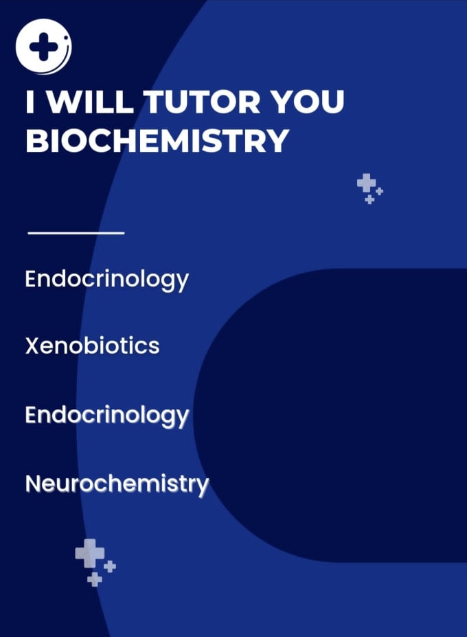 Gig Preview - Tutor biochemistry, endocrinology, neurochemistry, xenobiotics