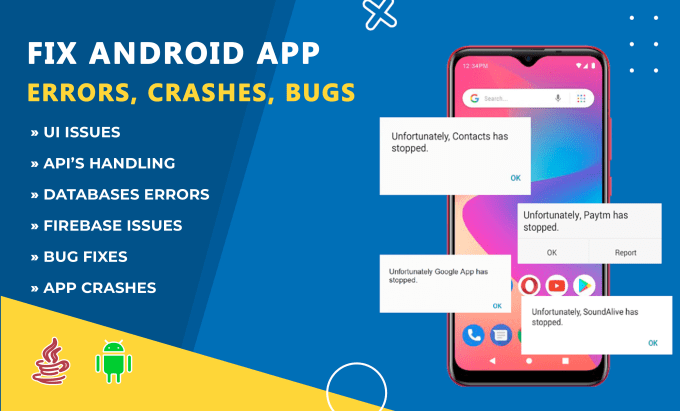 Bestseller - fix android app errors, bugs, and crashes in java and kotlin