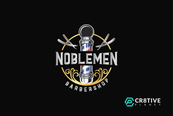 Gig Preview - Make vintage badge barber shop and barbershop logo