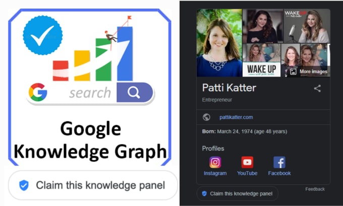 Gig Preview - Create a google knowledge panel for you