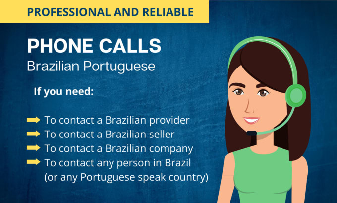 Gig Preview - Do phone calls in portuguese to any brazilian number