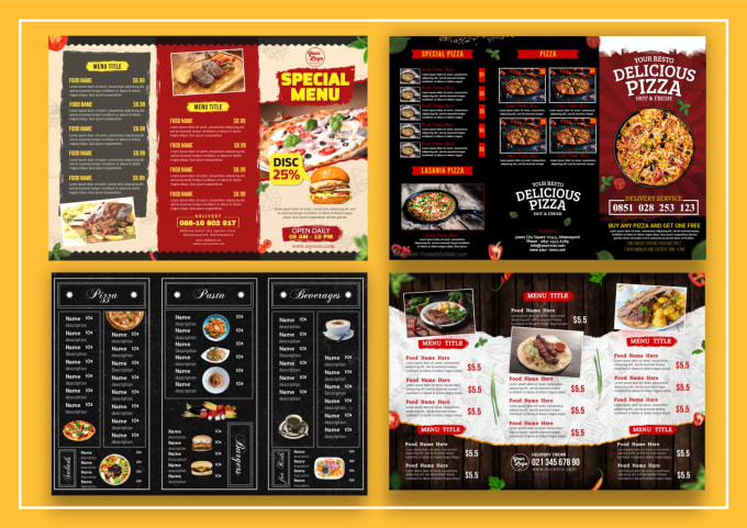 Gig Preview - Do a catering menu, restaurant menu, fast food flyer design