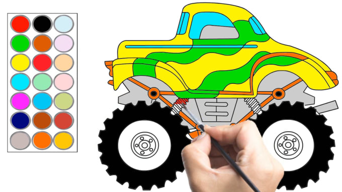 Gig Preview - Create hand drawing and coloring page video for youtube kids