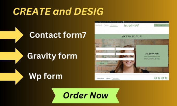 Gig Preview - Create and fix contact form 7, gravity form, login form, payment form