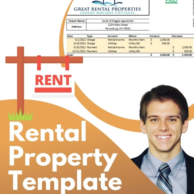 Gig Preview - Provide a rental property statement and invoice template