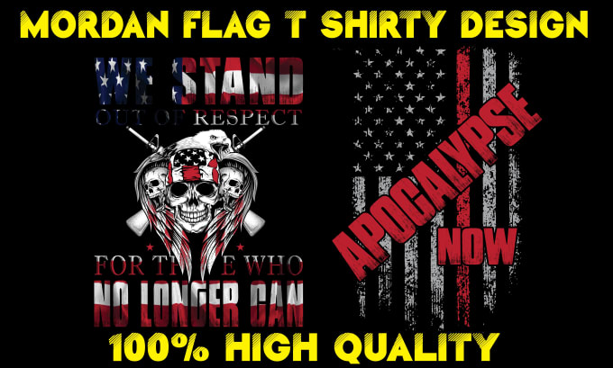 Gig Preview - Do professional skull flag military army t shirt