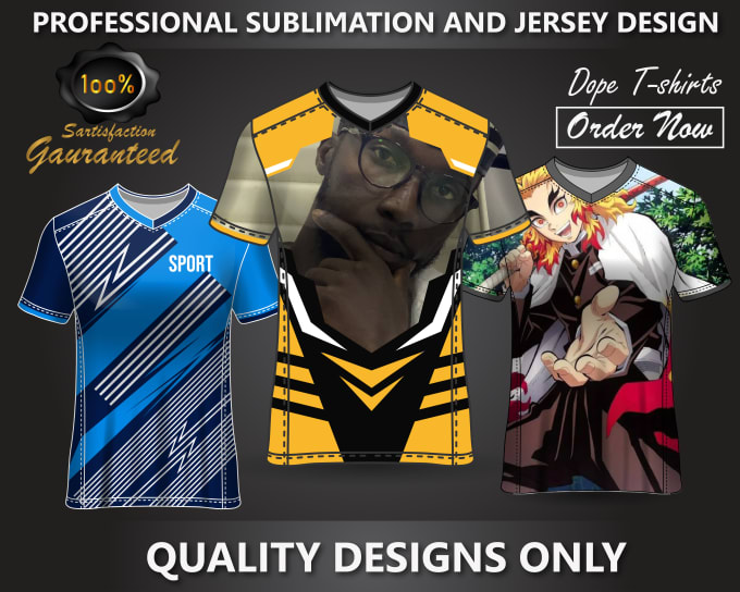 Gig Preview - Design a custom jersey, tshirt, hoodie or full sublimation