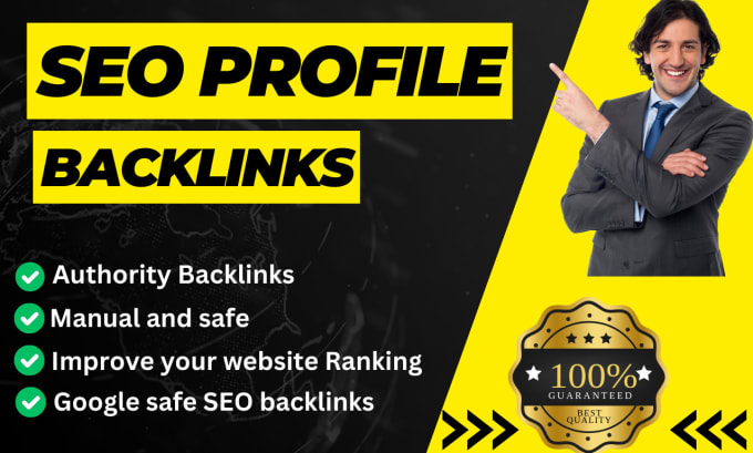 Gig Preview - Manual high quality domain authority SEO profile backlinks