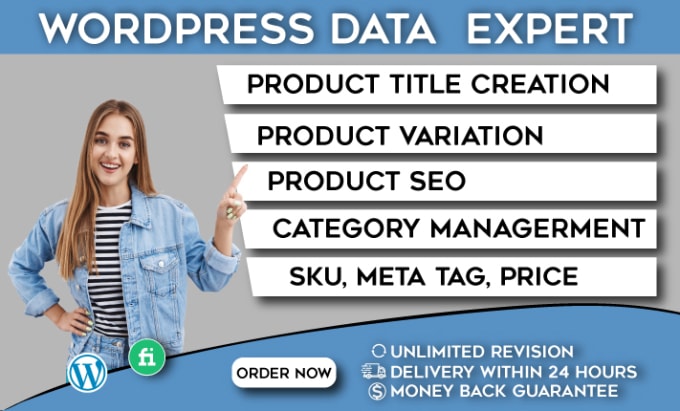 Gig Preview - Do wordpress data entry and woocommerce product listing