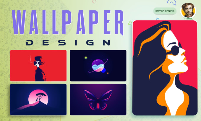 Gig Preview - Design a modern custom wallpaper for desktop or mobile